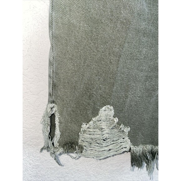 We the Free High Rise Sequoia Distressed Raw Hem Shorts Women 30 Button Fly Drop - Picture 2 of 12